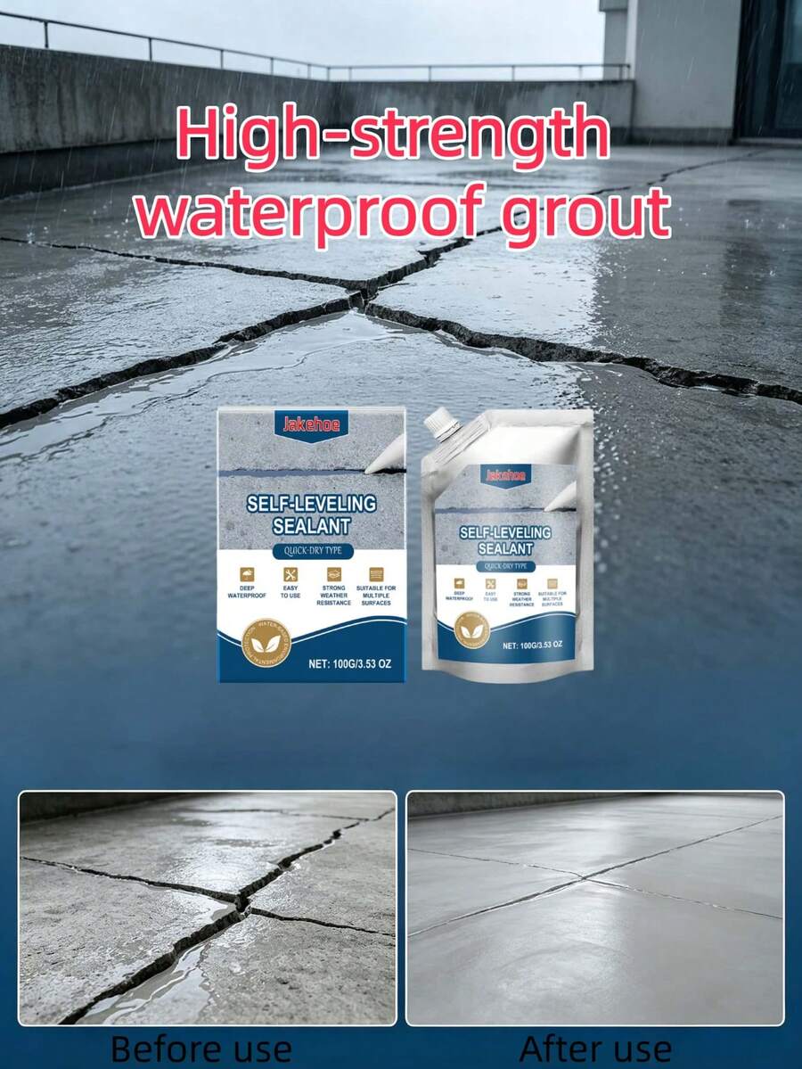 Waterproof Grout Adhesive, Waterproof And Anti-Seepage Tile Floor Crack Filler And Repair Glue For Home Use