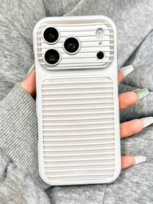 Casing Ponsel Transparan Minimalis Motif Garis-Garis Lucu, Kompatibel dengan iPhone 17 Pro Max 17 Pro 17 16 Pro Max 16 Pro 16 15 Pro Max 15 Pro 14 Pro Max 14 Pro 13. Pelindung Belakang Transparan Lembut Tahan Guncangan. - Putih - View 1