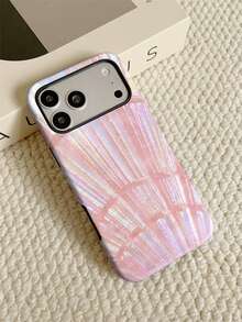 Free Shipping Thickened Anti-Drop Matte Touch PC TPU 2-In-1 Phone Case Pink Seashell Pattern Suitable For11/11PRO/11PROMAX/12/12PRO/12PROMAX/13/13PRO/13PROMAX/14/14PRO/14PROMAX/14PLUS/15/15PRO/15PROMAX/15PLUS/16/16pro/16promax/16PLUS/16E/17/17pro/17promax/AIR/GALAXY/S23/S23PLUS/S23FE/S23ULTRA/S24/24ULTRA/S24PLUS/S24FE/S25/25ULTRA - Multicolor - View 2