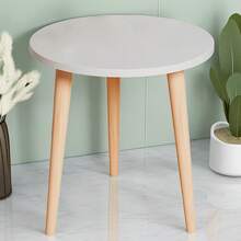 Portable Reception Table, Small Round Coffee Table, Space-Saving Sturdy Side Table, Perfect For Office, Living Room, Bedroom, Decor And Dining Room Use. (Please Check Dimensions Before Ordering) - Multicolor - View 5