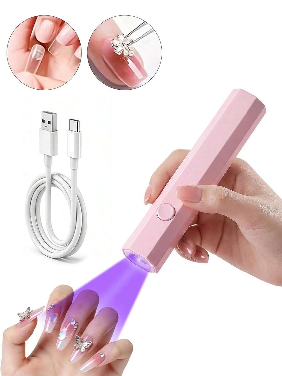 1 buah Lampu Kuku Gel LED Mini Isi Ulang, Lampu Pengering Kuku LED Genggam, Pengering Kuku, Lampu Kuku Gel UV LED Portabel, Lampu Kuku Gel LED Profesional, Cocok untuk Salon Kuku Rumahan DIY - MultiWarna - View 1