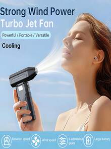 Handheld Electric Dust Blower, High-Speed Mini Blower ,Adjustable Power Turbo Fan, Portable Dust Blower For Cleaning Electronics, Cars, Homes, And Outdoor Spaces Rechargeable Electric Air Duster - A - View 2