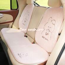 1pc All-Season Car Seat Cushion, Soft & Warm, Non-Slip, Cute Cartoon Design, Universal Size, Fits All Car Models, Winter Essential, Perfect Winter Car Accessory Gift, Best Gift For Friends, Graduation Gift, Back To School Gift, Christmas Decoration, Valentine's Day Gift, Gift For Parents, Halloween Gift, Thanksgiving Gift, Personalized Gift, Birthday Gift, New Year Gift - Pink - View 2