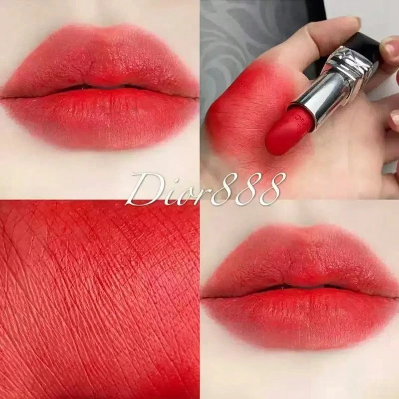 Christian Dior 迪奥888号口红,显色度高,持久度好,防晕染 - 888 Strong Red velvet - 查看 1