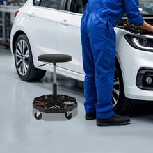 YUNRUX Workshop Rolling Seat, Pneumatic Garage Seat, Rolling Pneumatic Workshop Seat - A - 查看 9