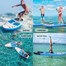 Inflatable Stand Up Paddle Board SUP Accessories & Carry Bag, Wide Stance, Surf Control, Non-Slip Deck, Leash, Paddle And Pump, Standing Boat For Youth & Adult - 1 - View 2