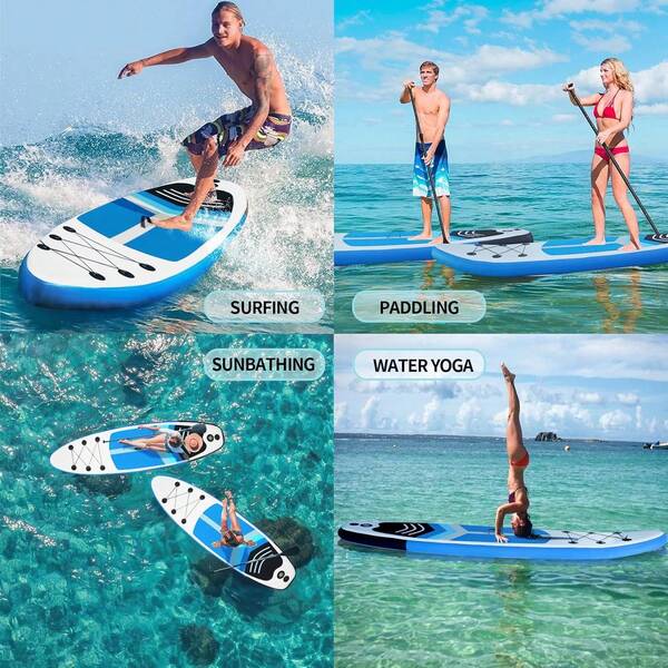 Tabla de Paddle Surf Inflable SUP Accesorios & Bolsa de Transporte, Postura Ancha, Control de Surf, Cubierta Antideslizante, Correa, Remo y Bomba, Bote de Pie para Jóvenes & Adultos