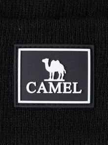 CAMEL CROWN Topi Rajut Benang Wol untuk Wanita Musim Dingin Hangat Tahan Angin Topi Pelindung Musim Gugur dan Musim Dingin Topi Wol Kecil untuk Wajah - Hitam - View 3