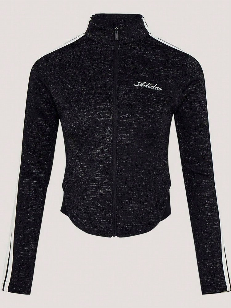 Adidas 女款 DCE DK SLIM JKT 針織無領夾克 KX8909 - 黑色 - 查看 1