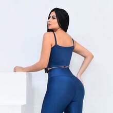 Women Sports Sets - 黑藍色 - 查看 2