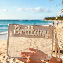Personalized Custom Storage Bag | Beach Bag | Transparent Storage Bag | Summer Gift | Toiletry Bag | Wet Storage Bag | Transparent Makeup Bag - Multicolor - View 10