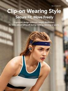 YWWANGU 1pc X58 Open‑Ear Bluetooth 5.3 Earbuds, 28mAh Earbud & 200mAh Charging Case, ENC Noise‑Cancelling Wireless Earphones, Touch Control Built‑In Mic, Sweat‑Resistant Sports Headset - View 2