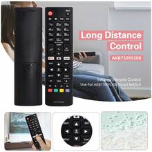 AU CLICKER 1 个 AKB75095308 通用电视遥控器，兼容 电视，包括 32LJ610V、43UJ634V、49UJ634V、55UJ634V、65UJ634V、43UJ6309、49UJ6309、60UJ6309 LED LCD 电视型号 - 黑色 - 查看 2