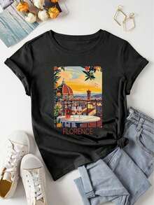 Women T-Shirts - 黑色 - 查看 8