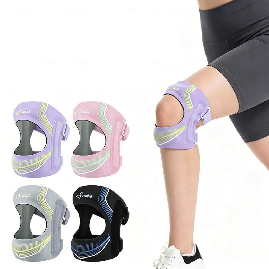 1pc Knee Brace For Men & Women, Patella Support Strap With Gel Pad & Dual Side Stabilizers - Multicolor - View 1