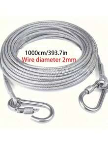 1pc Plastic Coated Galvanized Steel Wire Clothesline (Steel Wire Diameter 0.2/0.3cm), A Portable Multi-Functional Steel Wire Rope. Suitable For Indoor/Outdoor Drying Clothes, Hanging Clothes And Drying Blankets. Ideal For Camping Accessories, Bathroom And Dormitory - Multicolor - View 10