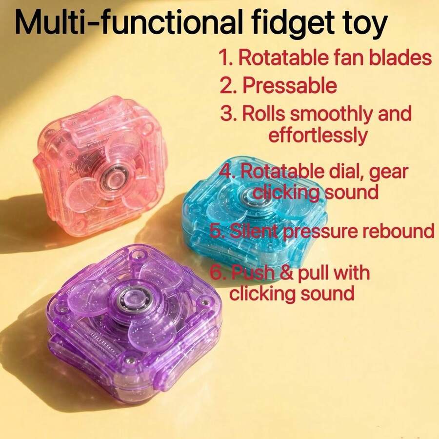 1pc New Multi-Function Stress Relief Toy, ABS Material, Portable, Suitable For Stress Relief, Office And Holiday Gift
