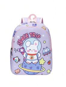 1PC Cartoon Dinosaur, Rabbit, Excavator Backpack, Suitable For Daily Outings, Travel, Can Easily Accommodate Daily Essentials, Versatile Item, Suitable For Various Styles And Occasions. - Multicolor - View 14
