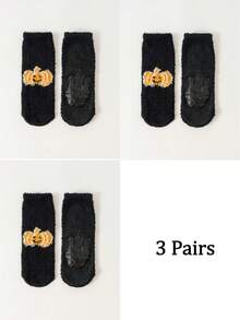 1/2/3/4 Paar Halloween Socken, Kürbis Muster Socken und Fledermaus Muster Damen Socken. Rutschfeste Bodensocken, Socken für den Innenbereich - Verschiedenfarbig - Übersicht 29