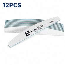 12pcs Professional Nail File Double Sided Dual Grit 80/100/150/180/240 - Multicolor - View 12