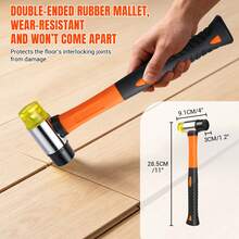 EFAN Multifunctional Solid & Engineered Flooring Installation Kit, Handle-Free Tapping Block Space-Saving Design With 20 Wedges & 40 Shims – Complete Accessory Set - Wood Flooring Installation Kit - View 4