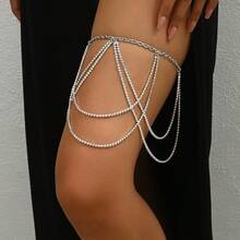 1pc Multi-Layer Metal Leg Chain, Gold/Silver Color Optional, Dark Subculture Halloween Sexy Style Accessory - H0001 - View 5