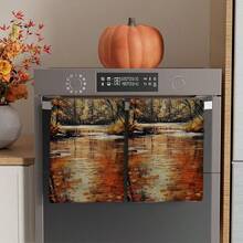2/4/48pcs Autumn Series Autumn Stream Oil Painting Pattern Printed Kitchen Towels - Super Soft, Highly Absorbent Polyester Tableware And Hand Towels, Perfect For Holiday Decor, Kitchen Decor, Party Decor. - Multicolor - View 10