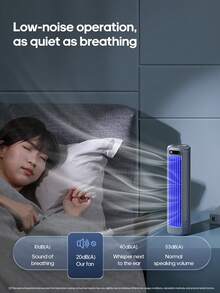 kinscoter 1件裝 2000mAh 可充電多功能桌上型風扇，壁掛式冷風機，便攜式塔扇，電動桌上旅行配件，戶外廚房露營空氣循環冷風機 - 塔扇式 - 查看 8