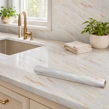 1 Roll Yellow Marble Wallpaper Marble Pattern Renovation Sticker Thickened Version Extra Thick Wallpaper Kitchen Oil-Proof Sticker Heat-Resistant Waterproof Moisture-Proof Mold-Proof Stove Self-Adhesive Wallpaper Tile Wall Cabinet Desktop Renovation Yellow Faux Marble Film Sticker Wall Sticker Home Decor Sticker Winter Decoration Renovation Sticker - Pattern - View 12