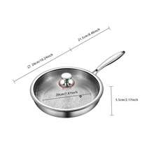 SHIOUCY 10.24" Silver Multi-Layer Steel Nano Titanium Frying Pan, 842℉ Heat Resistant Cookware, Nonstick Cooking Skillet, Induction Gas Cooktop Compatible Pan - 10.24 In (26 Cm) - View 5