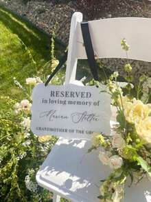Custom Reserved Wedding Memorial Chair Sign, Personalized Wedding Memorial Sign, Personalized Memorial Plaque, Wedding Welcome Sign, Personalized Wedding Decor, Eternal Love, Mother's Day Gift, Thoughtful Gift, Heartfelt Memorial - Multicolor - View 4