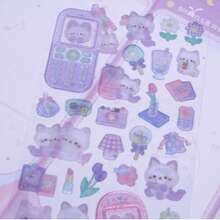 Cute Pet Cat & Rabbit 3D Candy Stickers, Crystal Decals For Kids Girls, Phone, Planner, Stationery Decoration Rewards - Perfect For Decorating Smartphones, Phone Cases, Laptops, Desktops, Tablets, Stationery, Notebooks, Journals, Planners, Scrapbooks, Mugs, Water Bottles, Refrigerators, Gift Wrapping, And DIY Crafts - Multicolor - View 4