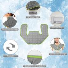 1pc Hot & Cold Compress Shoulder Wrap, Multi-Grid Self-Adhesive Shoulder & Back Ice Pack, Pain Relief For Home And Travel - View 9