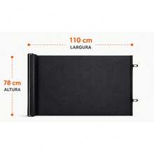 Tela Retrátil de Proteção para Cachorro Gato Bebê Barreira de Segurança Ajustável Sem Furos para Portas e Escadas - pequeno 78x110cm - Visão 6