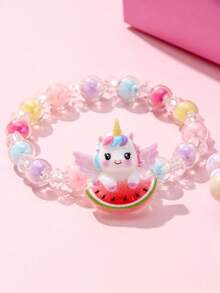 24PCS Girls Cute Butterfly Flower Heart Charm Bracelets, Multicolor Beaded Children Jewelry Bracelet Gift Box Set, Suitable For Holiday Party Birthday Gift, All Seasons, Random Colors - Multicolor - View 6