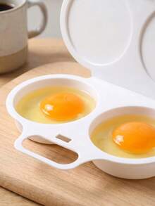 2pcs Microwave Egg Cooker/Poacher, Non-Electric Heat-Resistant PP Plastic, Dual Egg Cups With Insulated Base, Space-Saving Breakfast Cooking Tool, Suitable For Home, Office, Dorm, Easy To Clean Kitchen Gadget - Multicolor - View 10