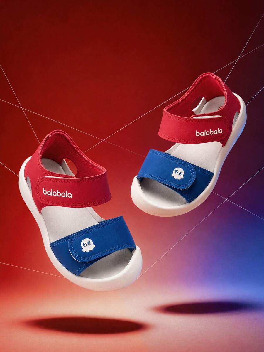 Balabala Children's Shoes Boys' Sports Sandals Baby Soft Sole Summer Girls' Toe Protection Shoes