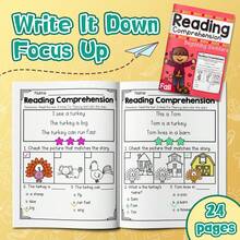 Children's Reading Comprehension Workbook, Beginner Reader Q&A Activity, Designed To Cultivate Focus, Sentence Understanding And Early Learning - 閱讀理解 - 查看 9
