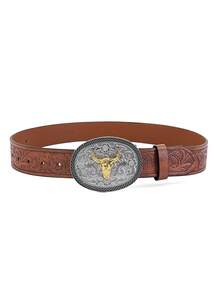 1pc Vintage Men's Belt Elegant Style Casual Artificial PU Wide Belt, Suitable For Casual Pants, Skirts, Daily, Work, Date, Party, Christmas, Valentine's Day - Men's Belt - View 12