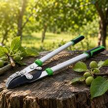 Tijera de poda para ramas gruesas de 75 cm con cuchillas SK5, mecanismo de palanca ahorra esfuerzo, herramienta de jardinería para árboles y arbustos - Verde 75 cm - Ver 6