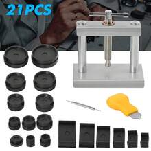 21PCS Watch Back Press Tool Kit with Fitting Dies Watch Case Repair Tool Kit - Silber - Übersicht 3
