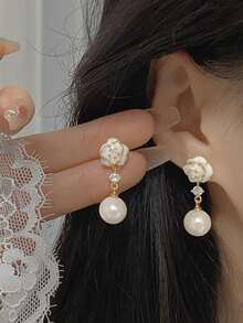 1 Pair Elegant Cubic Zirconia Earrings For Women, Wedding, Engagement, Party Jewelry, Valentine's Day Gift - 1# - View 3