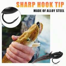 Bionic Tadpole Lure, TPE Floating Tadpole Soft Bait, Enlarged Single Hook Design, Suitable For Freshwater And Saltwater Fly Fishing, Stream Fishing, Carp, Catfish, Bass, Trout, Salmon Fishing Micro Hook Bait - Multicolor - View 5