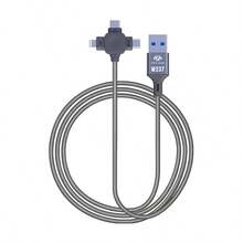 Câble de réparation DFU 3-en-1 OSS TEAM W237 compatible avec Apple 8-16 Auto DFU, câble d'ingénierie de flashage en mode minage de charbon, câble de données de réparation de téléphone plug and play - Gris - Voir 8
