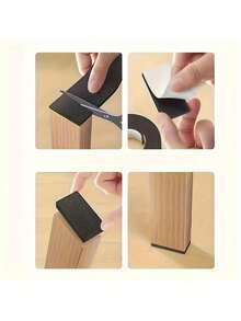 1 Roll 39.37 Inch Quiet Wear-Resistant Non-Slip Table And Chair Leg Pads, Thickened Noise-Reducing Wear-Resistant Quiet Pads, Suitable For Dining Tables, Chairs, Helps Maximize Noise Reduction For Chairs, Tables And Beds, Chair Pads, Chair Leg Floor Protection Pads - One Size Fits All - View 6