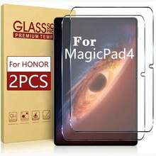 2pcs High Definition Tempered Glass Screen Protector Compatible With Honor Magic Pad4/Magic Pad3/Magic Pad2/Pad V9/Pad9/Pad X9a/Pad X8b/Pad X8a/Pad X7, Anti-Scratch Anti-Fall Easy Installation Compatible With Protective Case - Clear - View 2