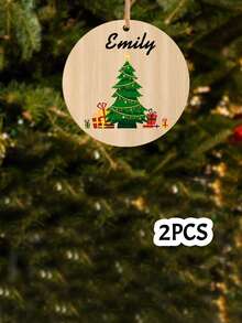 LICVIC Custom Name Christmas Ornament, Festive Deer Santa Tree Hanging Decor, Personalized Xmas Tree Pendant, Customized Wall Hanging Keepsake, Customizable Holiday Home Decor, Christmas Party Gift, New Year Gift, Christmas Gift, Gifts For Family And Friend - Style a - View 11