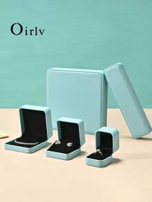 Oirlv Elegant Jewelry Box, Suitable For Organizing Bracelets, Rings, Pendants, Earrings And Necklaces, Great For Home And Travel Use, Ideal Gift For Valentine's Day And Back-To-School, Fashionable Storage Solution For Celebrations And Special Occasions, Making Your Jewelry Collection Stand Out - Blue - View 11