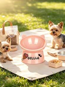 1pc Customized Personalized Pet Food Bowl - Customize Your Pet's Name Feeder, Suitable For Dogs And Cats - Ideal For Feeding And Watering, Perfect Commemorative Gift For All Breeds, Dog Bowl Gift Customization - Multicolor - View 6