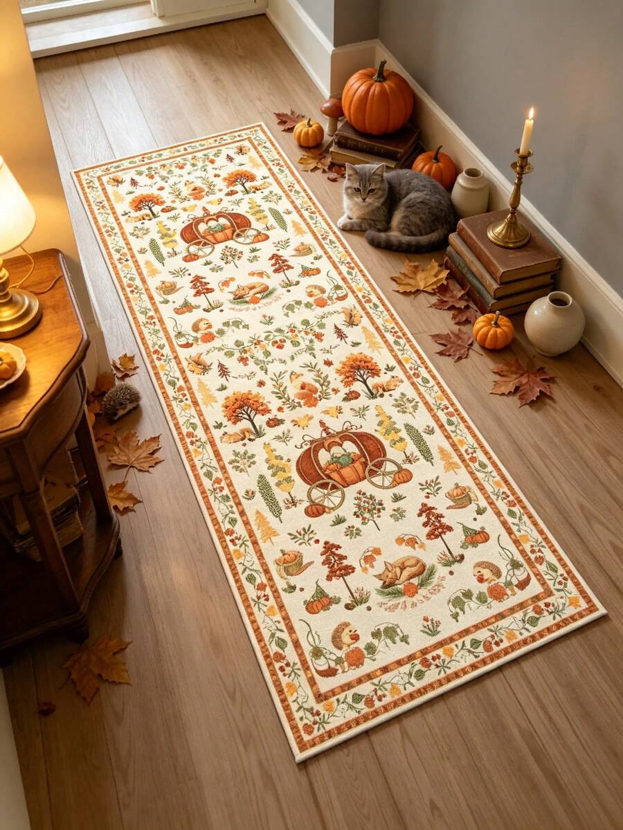 1 buah Karpet Panjang Motif Kereta untuk Lorong, Dekorasi Rumah, Karpet Ruang Tamu, Dekorasi Ruangan, Karpet yang Dapat Dicuci, Hadiah Halloween - Kereta - View 1